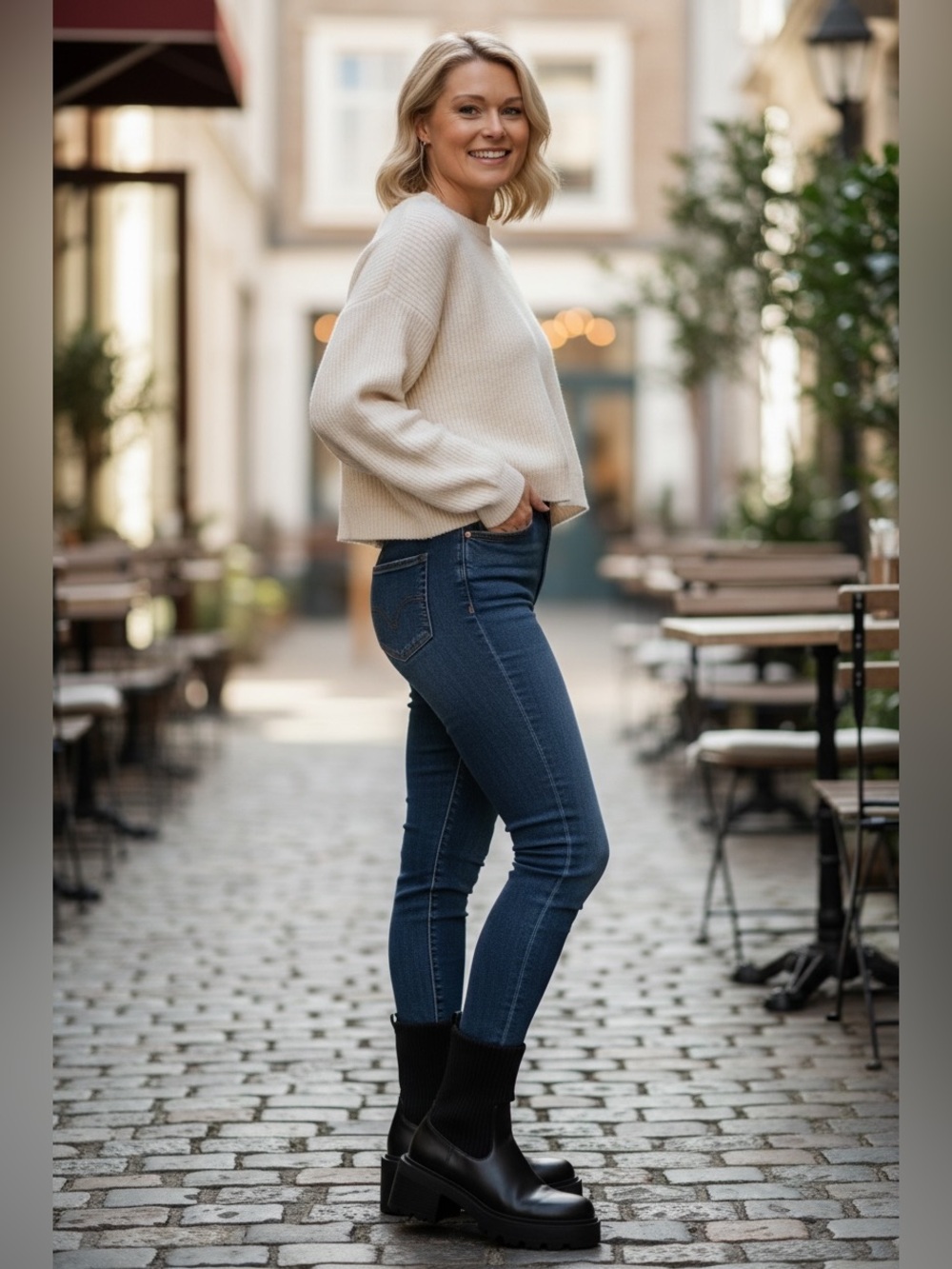 Zara Black Platform Combat Boots